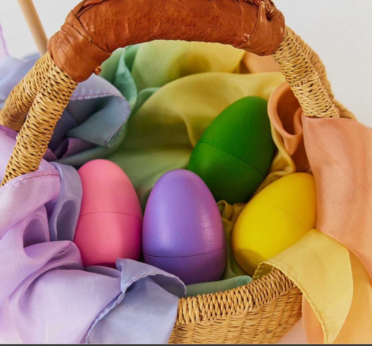 Pastel Wooden Easter Eggs