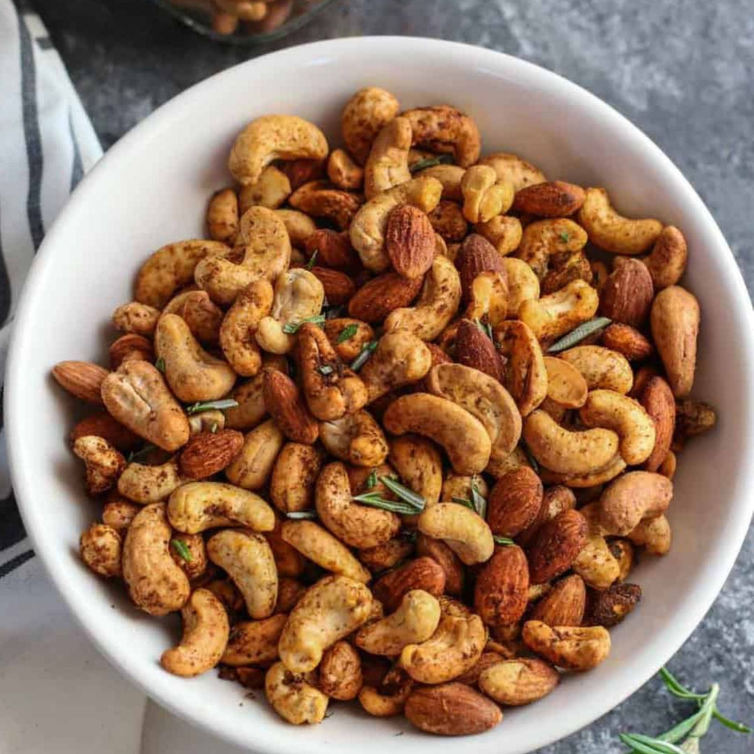Chili and Rosemary Roasted Nuts