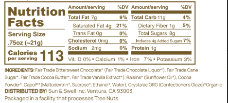 Organic Dark Chocolate Covered Raisins - 12 pack